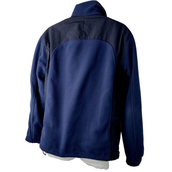 LL Bean Men's Jacket Sz M/L Navy Blue Reversible Utility Pocket Zipper Workwear - Picture 9 of 12